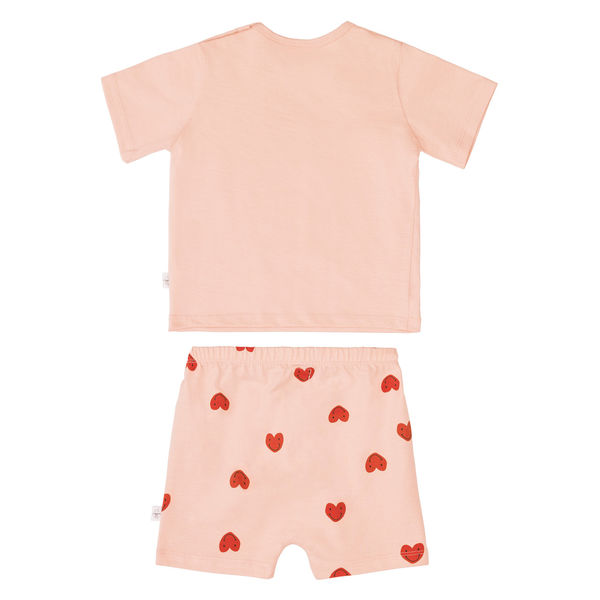 Lässig Pyjama - Coeurs - rouge (Peach Rose)