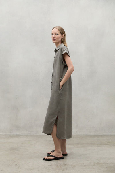 ECOALF Linen dress - Amatista - gray (230)
