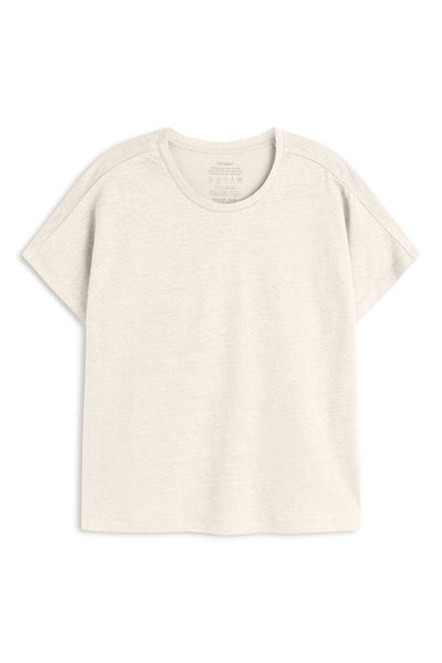 ECOALF Linen T-shirt - Bod - beige (1)