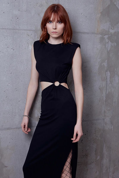 BSB Kleid mit Cutout - schwarz (BLACK )