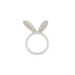 Bastion Collections Napkin Ring Bunny - white (BL)