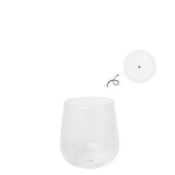 Bastion Collections Water glass with heart (Ø8.5x11cm) - white (00)