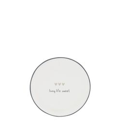 Bastion Collections Plate - Living Life sweet - white (BT)