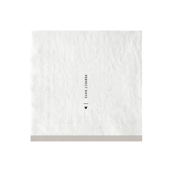 Bastion Collections Serviettes (12.5x12.5) - blanc/noir (BT)