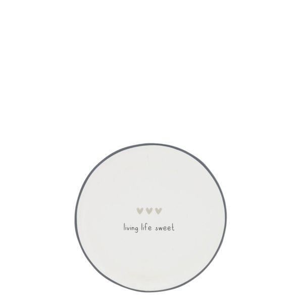 Bastion Collections Assiette  - Living Life sweet - blanc (BT)
