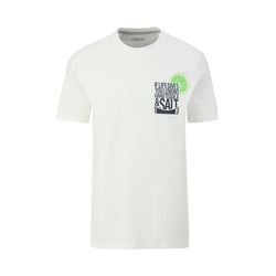 s.Oliver Red Label T-shirt avec impression sur le devant - blanc (01D3)