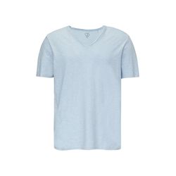 Q/S designed by Mottled T-shirt with V-neck - blue (53W0)