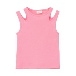 s.Oliver Red Label Ribbed top with cut-out details  - pink (0069)