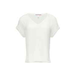 Q/S designed by V-neck shirt in a loose fit - white (0200)