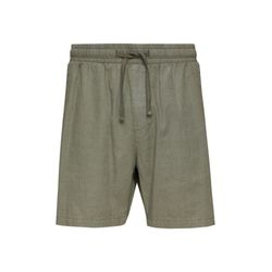Q/S designed by Regular: Shorts with garment dye  - green (7929)
