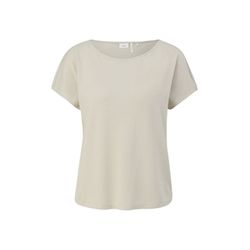 s.Oliver Black Label T-shirt with dropped shoulders - beige (81X1)