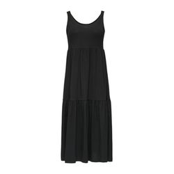 Q/S designed by Flounce dress in cotton jersey  - black (9999)
