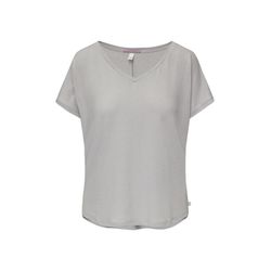 Q/S designed by Linen blend T-shirt  - gray (9203)
