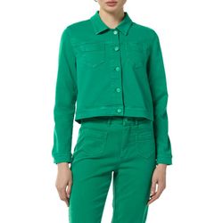 comma Cropped jacket made of stretch twill - green (7351)