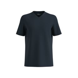 s.Oliver Red Label T-shirt with V-neck   - blue (5978)