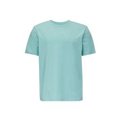 Q/S designed by Cotton T-shirt with logo print - blue (61D0)