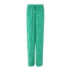 comma CI Fabric trousers with all-over pattern   - green (73B6)