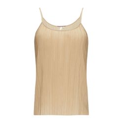 Q/S designed by Spaghetti strap top with pleats - beige (8312)