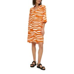 s.Oliver Red Label Langes Kleid aus Leinen-Viskose-Mix - orange (23A0)