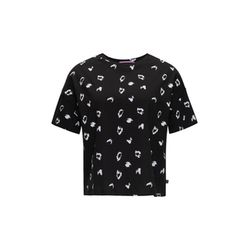 Q/S designed by Patterned T-shirt - black (99A1)