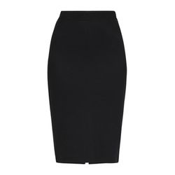 Q/S designed by Midi skirt with ribbed structure  - black (9999)