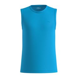 s.Oliver Red Label Ärmelloses Shirt aus Baumwolle - blau (6290)