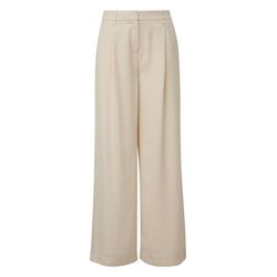 comma Wide-leg trousers made of lyocell - beige (8013)