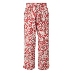 comma Pantalon en tissu avec imprimé all-over - rouge (42A5)