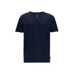 Q/S designed by T-shirt avec structure en fil de flamme - bleu (5884)