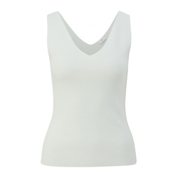 s.Oliver Black Label Sleeveless knitted top with metallic yarn  - white (0200)
