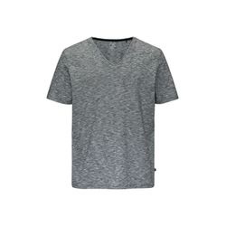 Q/S designed by Mottled T-shirt with V-neck - black/gray (99W0)