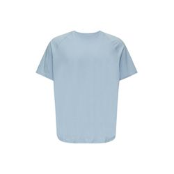 Q/S designed by Cotton shirt with raglan sleeves - blue (5305)