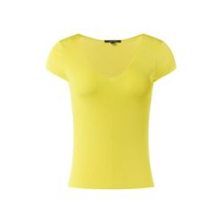 comma Ribbed knitted top in a skinny fit   - yellow (1203)
