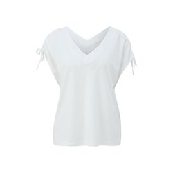 s.Oliver Red Label Sleeveless T-shirt with tie details - white (0100)
