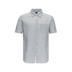 Q/S designed by Short-sleeved shirt with Kent collar  - gray/blue (58W0)