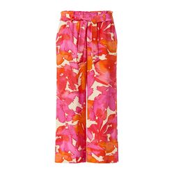 comma Cloth trousers with an all-over print - pink (42A8)