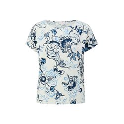 s.Oliver Red Label T-Shirt en viscose avec imprimé all-over - bleu/blanc (02A4)