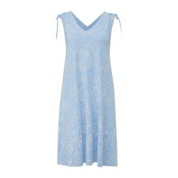 s.Oliver Red Label Kleid mit V-Ausschnitt und Binde-Detail - blau (53A0)