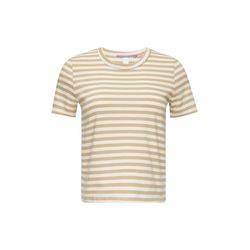 Q/S designed by T-shirt in a striped pattern - beige (83G0)