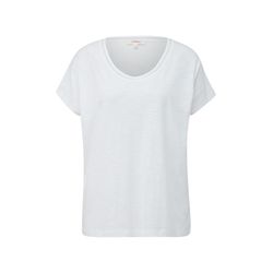 s.Oliver Red Label T-Shirt aus Viskosemix - weiß (0100)