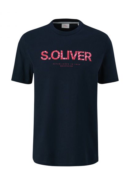 s.Oliver Red Label T-shirt avec impression sur le devant - bleu (59D0)