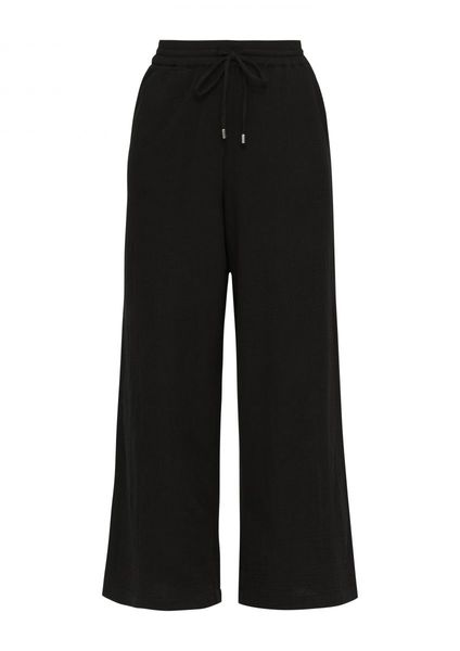 Q/S designed by Relaxed : pantalon en mousseline - noir (9999)