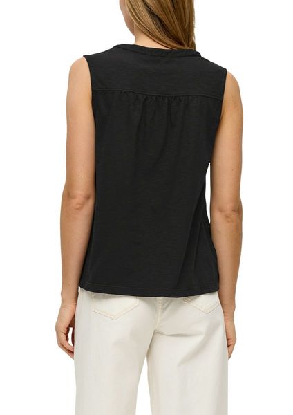 s.Oliver Red Label Sleeveless shirt with tunic neckline - black (9999)