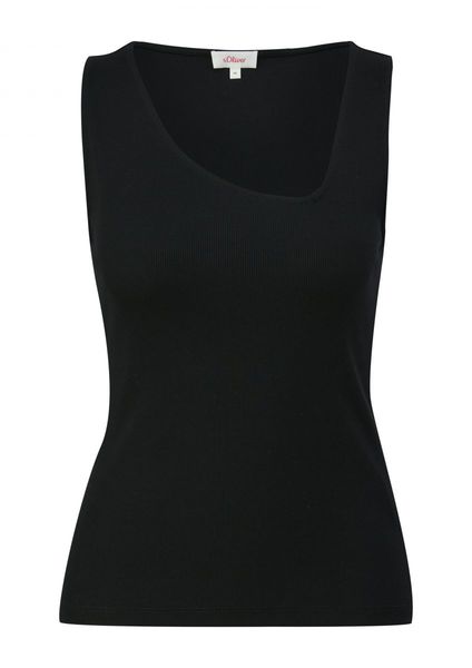 s.Oliver Red Label Top with asymmetrical neckline - black (9999)