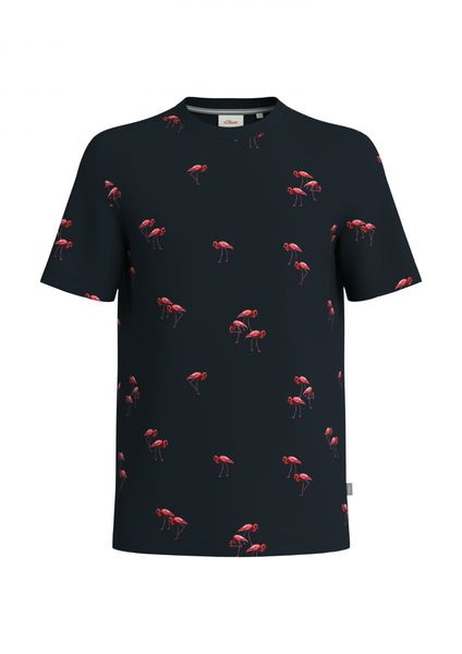 s.Oliver Red Label T-Shirt mit All-over-Print - blau (59A5)