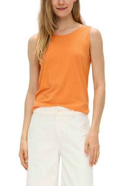 s.Oliver Red Label Sleeveless shirt with a crew neck - orange (2310)