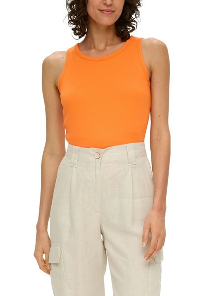 s.Oliver Red Label Tank top with ribbed texture  - orange (2310)