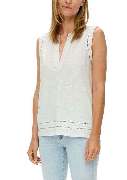 s.Oliver Red Label Sleeveless blouse made of viscose blend - white (0210)