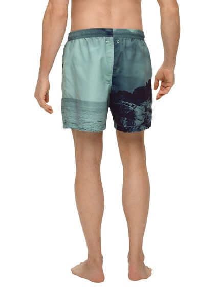 s.Oliver Red Label Regular: Shorts mit All-over-Print   - grün/blau (60F2)