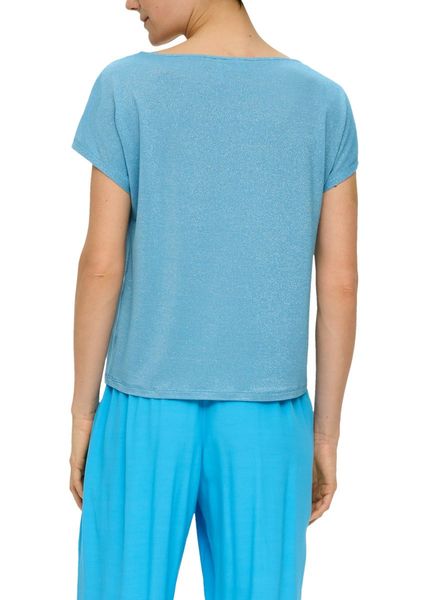 s.Oliver Black Label T-Shirt aus Viskosemix  - blau (64X1)